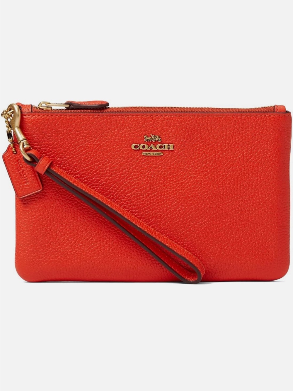 Coach Small Wristlet in Pebbled Leather